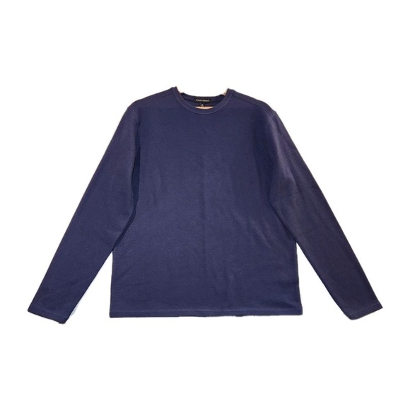 Banana Republic Men's Textured Double Knit Crew Pullover, Blue, Size Medium - Picture 3 of 4